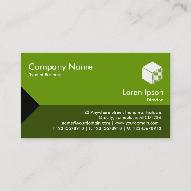 Kant Triangel II - Avokado - skuggor Visitkort (Framsida)