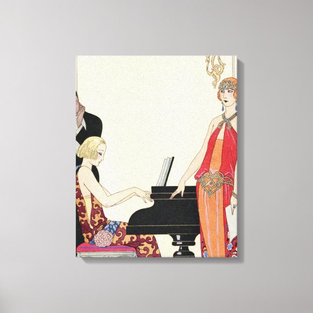 Kantation, illustration till Gazette du Bon Ton Canvastryck (Framsida)