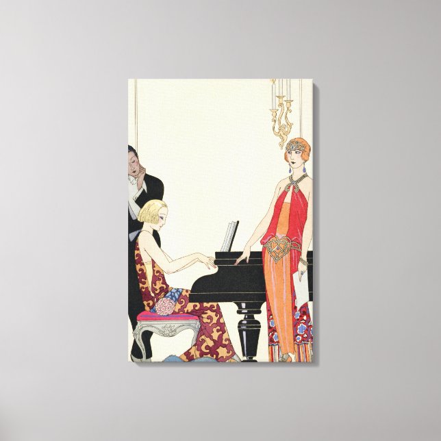 Kantation, illustration till Gazette du Bon Ton Canvastryck (Framsida)