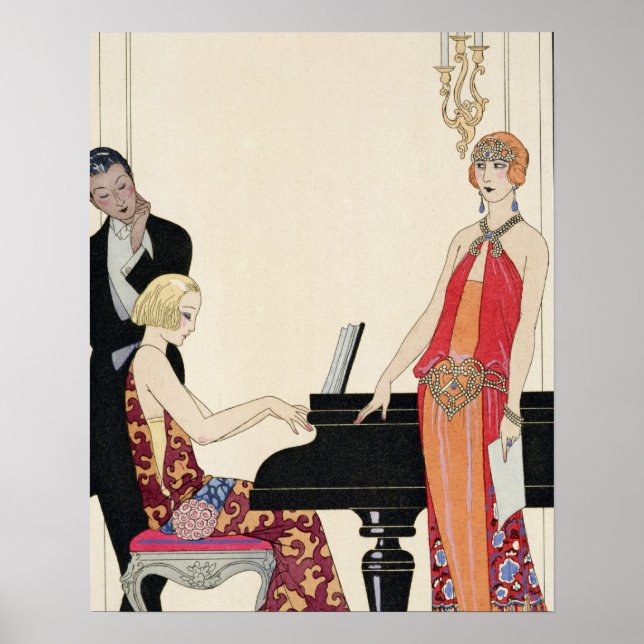 Kantation, illustration till Gazette du Bon Ton Poster (Framsidan)