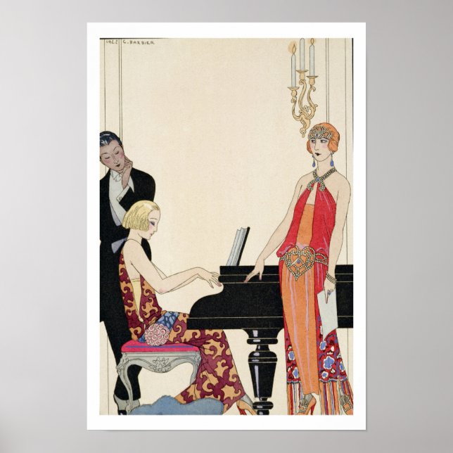 Kantation, illustration till Gazette du Bon Ton Poster (Framsidan)