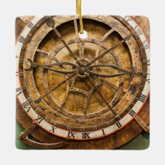 Kantavisk klocka ansikte, Tysklandare Julgransprydnad Keramik (Framsida)