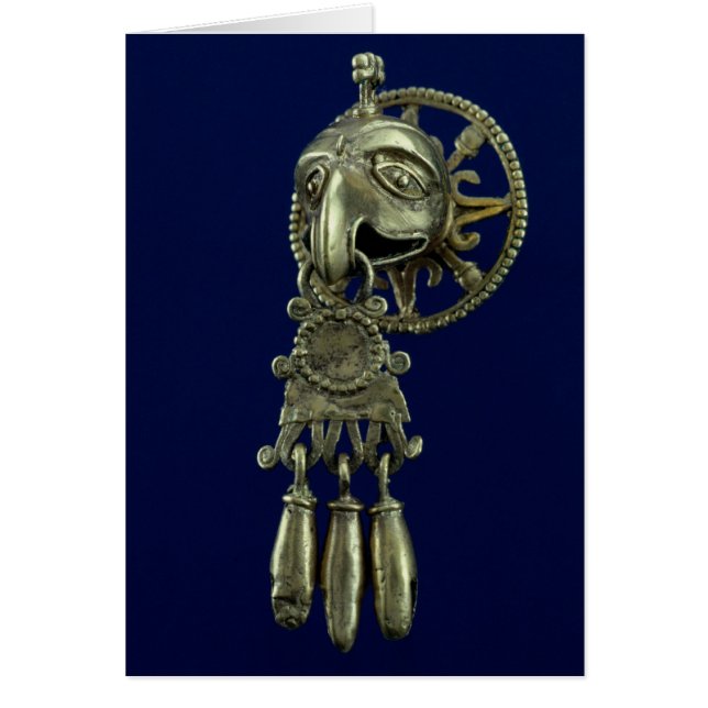 Kanten pluggar av fågelgud hälsningskort (Framsidan)