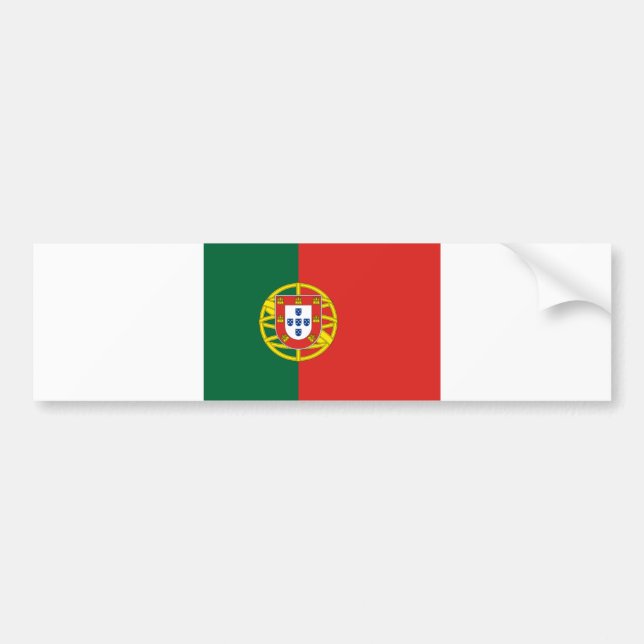 Kantenndekal för portugisiska flagga bildekal (Framsidan)