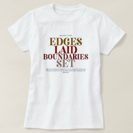 "Kanter lagda gränser satta" Svart Hår Grafisk T-s T Shirt