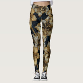 Kantig Amaryllis Blomma Yoga Fitness Leggings
