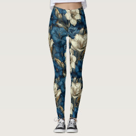 Kantig amaryllis-tema gymmode för blivande mödrar leggings