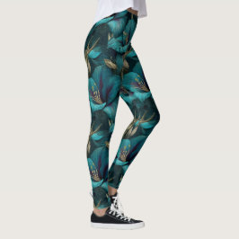 Kantig Amaryllis-tematisk Träningskläder Leggings