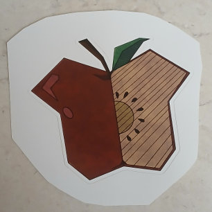 Kantig Apple Klistermärken