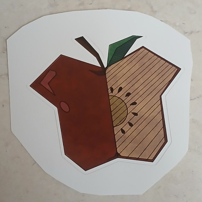 Kantig Apple Klistermärken (Skapare uppladdad)