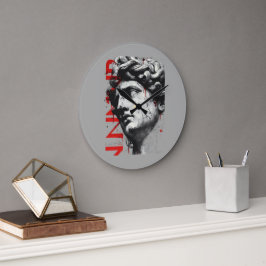 Kantig David byst Modern Gatudesign Stor Klocka