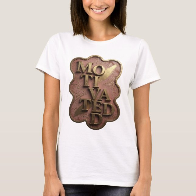 Kantig guld MOTIVERAD T-shirt (Framsida)