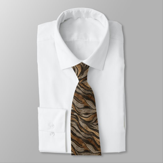 Kantig herrmode binder Tiger Slips (Bunden)