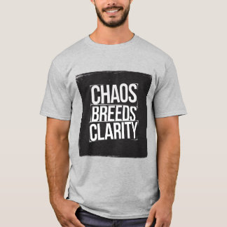 Kantig 'Kaos Frambringar Klarhet' Grunge-typografi T Shirt