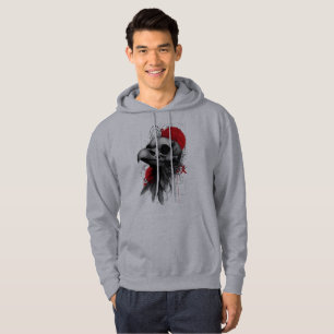 Kantig kråksnäcka gotisk grunge hoodie