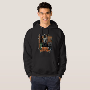 Kantig maskerad karaktär streetwear - Grov grafik Hoodie