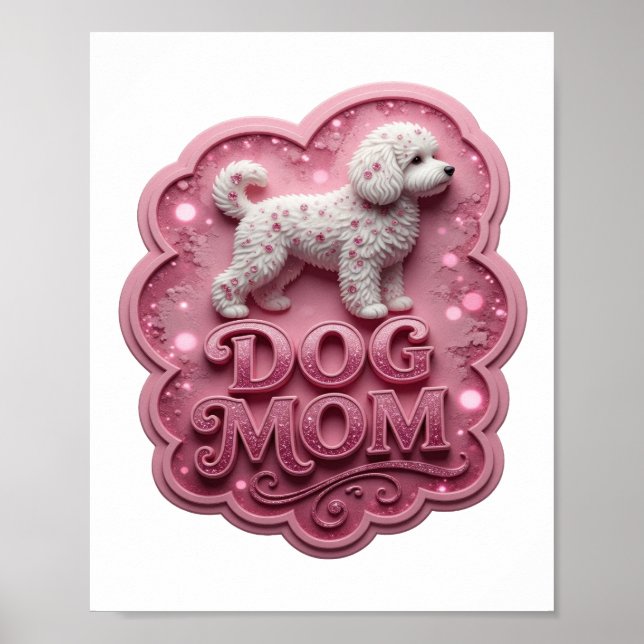 Kantig Rosa HUNDMAMMA Poster (Framsidan)