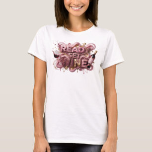 Kantig Rosa REDO SET VIN 3D Text Konst T Shirt