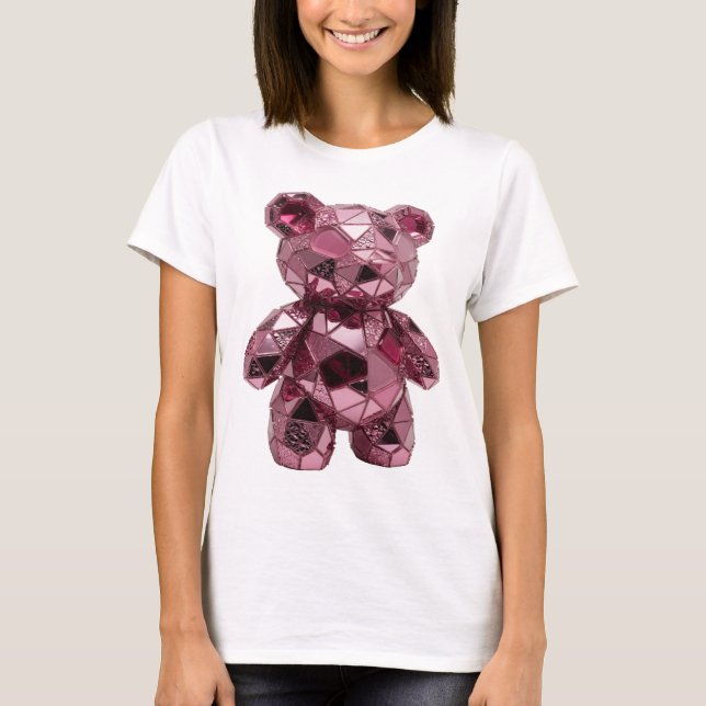 Kantig silver ABSTRAKT KONST Design T Shirt (Framsida)