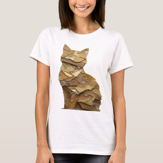 Kantig silver ABSTRAKT KONST Statementdesign T Shirt (Framsida)
