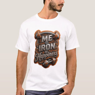 Kantig Silver JAG JÄRN LYCKA Anpassad T-shirt