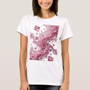 Kantig Silver RÖD KRISTALL STänk Uttrycksfull T-sh T Shirt