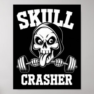 Kantig Skalle Bodybuilding Stång Tunga Tränings Gy Poster