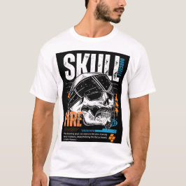 Kantig T-shirt med dödskalle-grafik