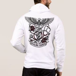 Kantig tatuering sjuksköterska skalle & läkande hä t shirt