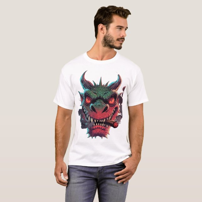 Kantig urban fantasykaraktärsgrafik t shirt (Hel framsida)