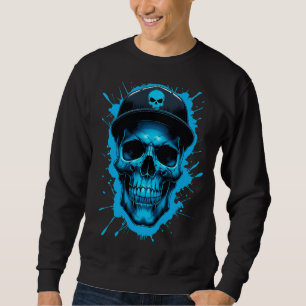 Kantig urban streetwear-design med droppande stänk lång ärmad tröja