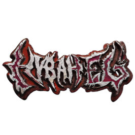 Kantigt Heavy Metal Graffiti-logotyp 3D Metallisk T Shirt