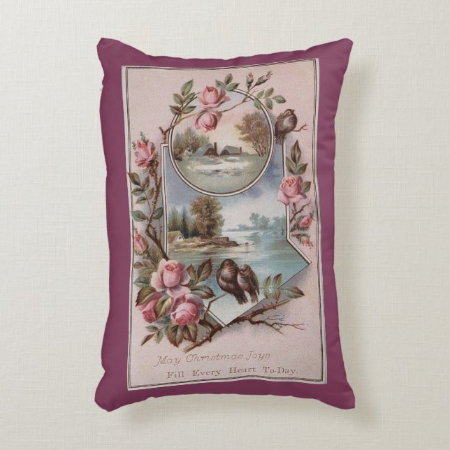 Kantliga julfåglar Ro Landskap Säsong Prydnadskudde (Framsidan(Vertikal))