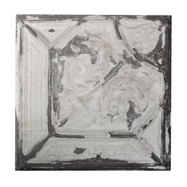 Kantlinje för Benvit peeling-färg Kakelplatta (Framsidan)