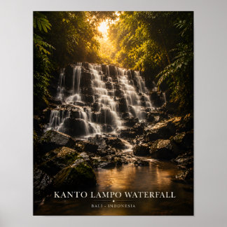 Kanto Lampo vattenfall Bali affisch