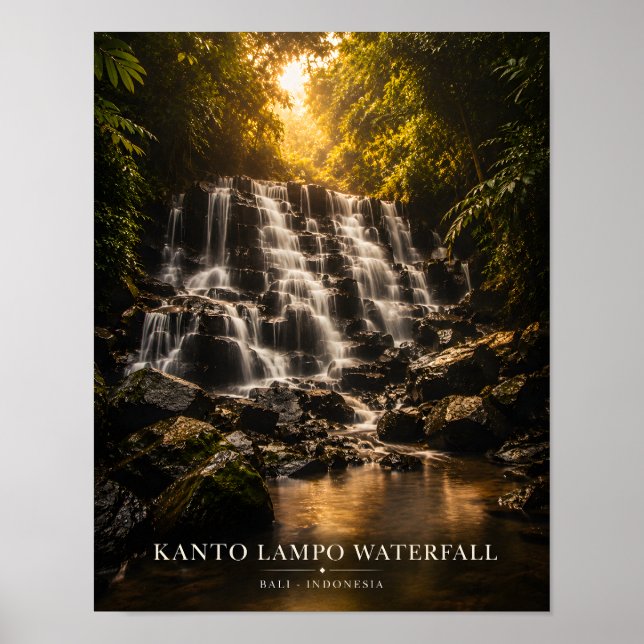 Kanto Lampo vattenfall Bali affisch (Framsidan)