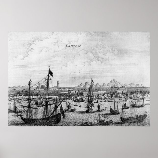 Kanton, China, 1669 Poster (Framsidan)