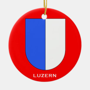 Kanton Lucerne* julprydnad Julgransprydnad Keramik