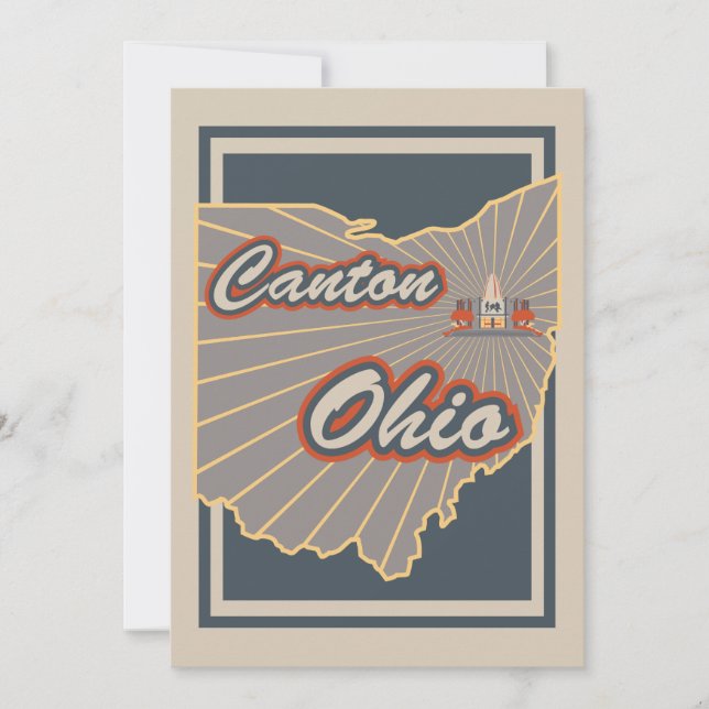 Kanton, Ohio Art Print - Travel Artwork v2 (Framsida)