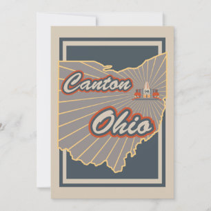Kanton, Ohio Art Print - Travel Artwork v2