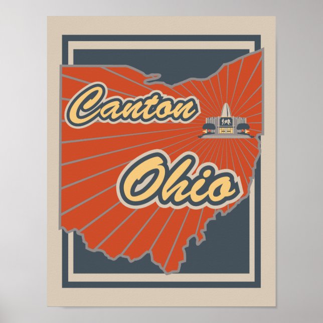 Kanton, Ohio Art Print - Travel Poster (Framsidan)