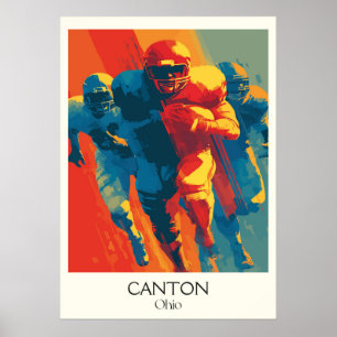 Kanton Ohio City Pride Football Hall of Fame Art Poster