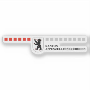 Kantonen Appenzell Innerrhoden logotyp, Schweiz Klistermärken