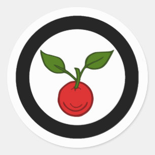 Kantonen Appleholm Populace Badge Runt Klistermärke