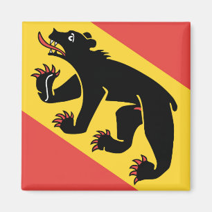 Kantonen Bern flagga Schweiz symbol Magnet