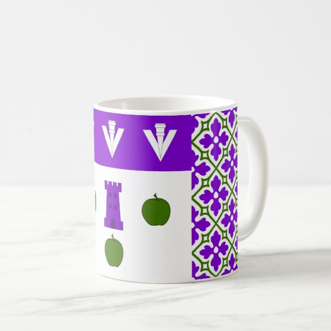 Kantonen Caer Gelynniog Populace Badge Kaffemugg (Framsida höger)