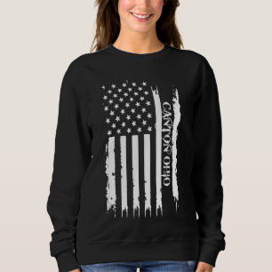 Kantonen Ohio United Stater Distress w US Flagga T Shirt