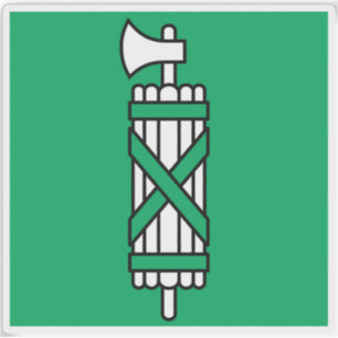 Kantonen Sankt Gallen (St Gall) flagga, Schweiz Klistermärken