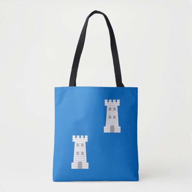 Kantonen Torn Populace Badge Tote Bag Tygkasse (Framsida)