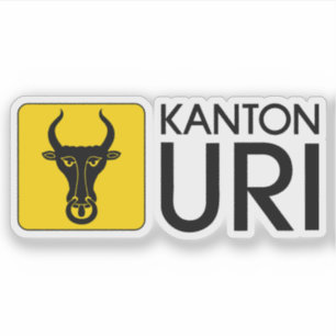 Kantonen Uri logotyp, Schweiz Klistermärken